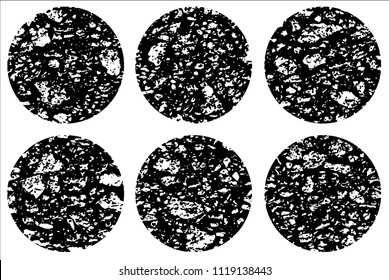 Set of grunge textures in black and white