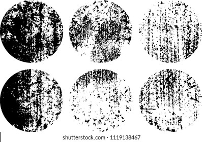 Set of grunge textures in black and white