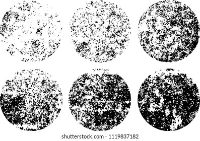 Set of grunge textures in black and white