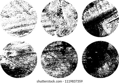 Set of grunge textures in black and white