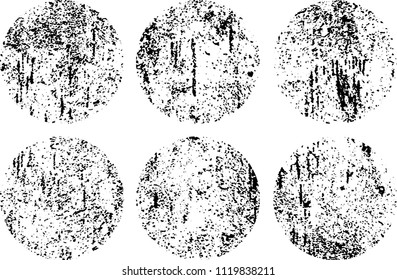 Set of grunge textures in black and white