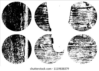 Set of grunge textures in black and white