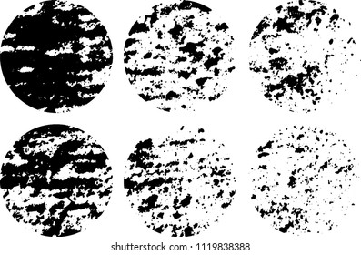 Set of grunge textures in black and white