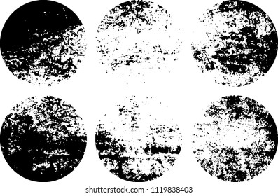 Set of grunge textures in black and white