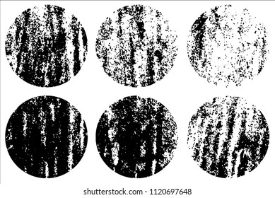 Set of grunge textures in black and white