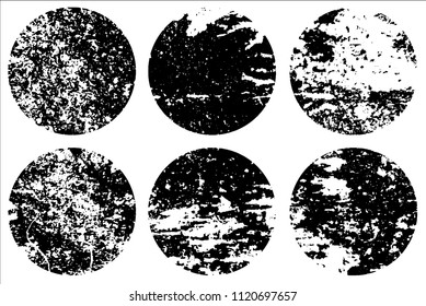 Set of grunge textures in black and white