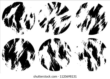 Set of grunge textures in black and white