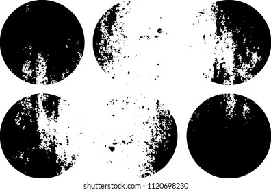 Set of grunge textures in black and white