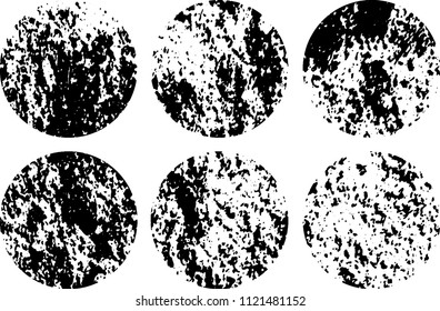 Set of grunge textures in black and white