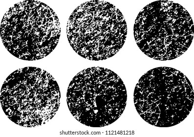 Set of grunge textures in black and white