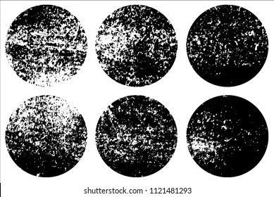Set of grunge textures in black and white
