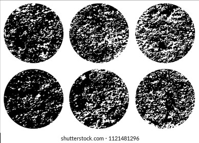 Set of grunge textures in black and white