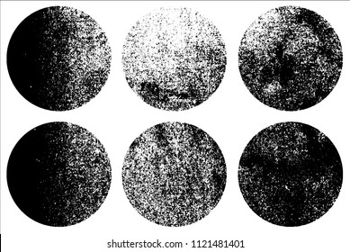 Set of grunge textures in black and white