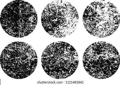 Set of grunge textures in black and white