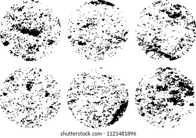 Set of grunge textures in black and white