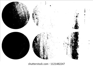 Set of grunge textures in black and white