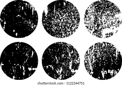 Set of grunge textures in black and white