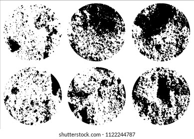 Set of grunge textures in black and white
