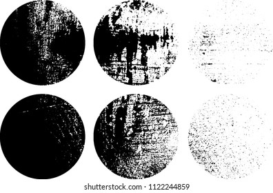 Set of grunge textures in black and white