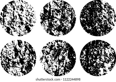 Set of grunge textures in black and white