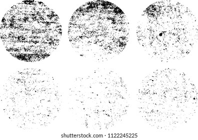 Set of grunge textures in black and white