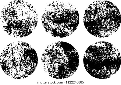Set of grunge textures in black and white