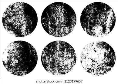 Set of grunge textures in black and white