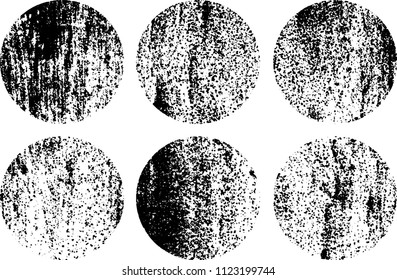 Set of grunge textures in black and white