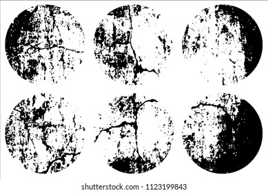 Set of grunge textures in black and white