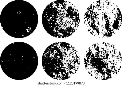 Set of grunge textures in black and white