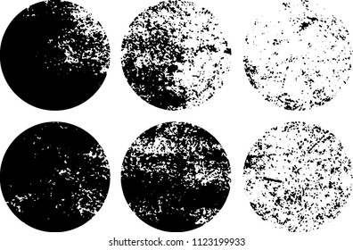 Set of grunge textures in black and white