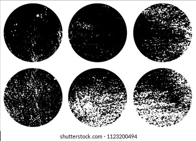 Set of grunge textures in black and white