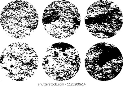 Set of grunge textures in black and white