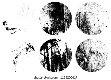 Set of grunge textures in black and white