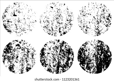 Set of grunge textures in black and white