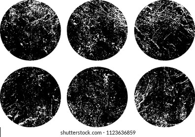 Set of grunge textures in black and white
