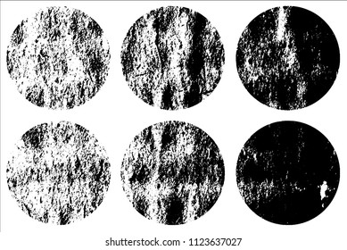 Set of grunge textures in black and white
