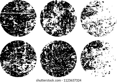 Set of grunge textures in black and white