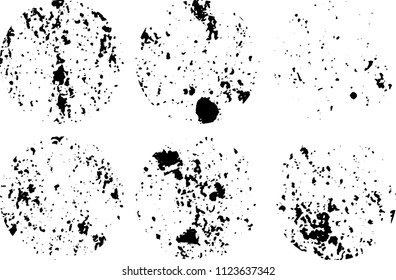 Set of grunge textures in black and white