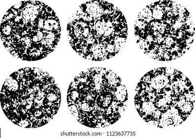 Set of grunge textures in black and white
