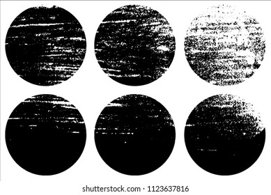Set of grunge textures in black and white