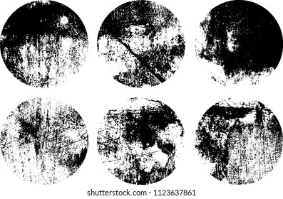 Set of grunge textures in black and white