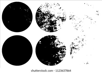 Set of grunge textures in black and white