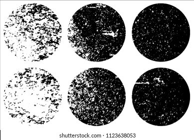 Set of grunge textures in black and white