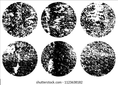 Set of grunge textures in black and white