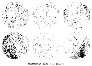 Set of grunge textures in black and white