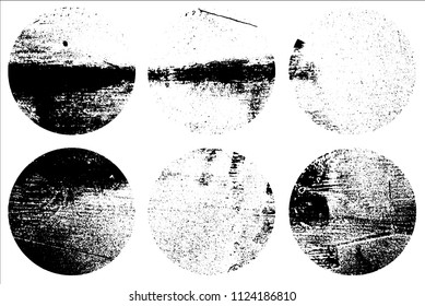 Set of grunge textures in black and white