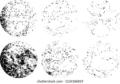 Set of grunge textures in black and white