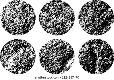 Set of grunge textures in black and white