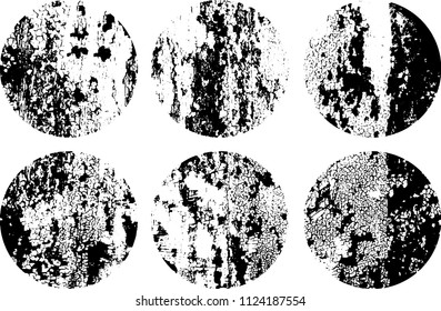 Set of grunge textures in black and white